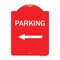 Signmission Designer Series Sign Parking Sign Left Arrow, Red & White Aluminum Sign, 18" x 24", RW-1824-23365 A-DES-RW-1824-23365 - alternate 1